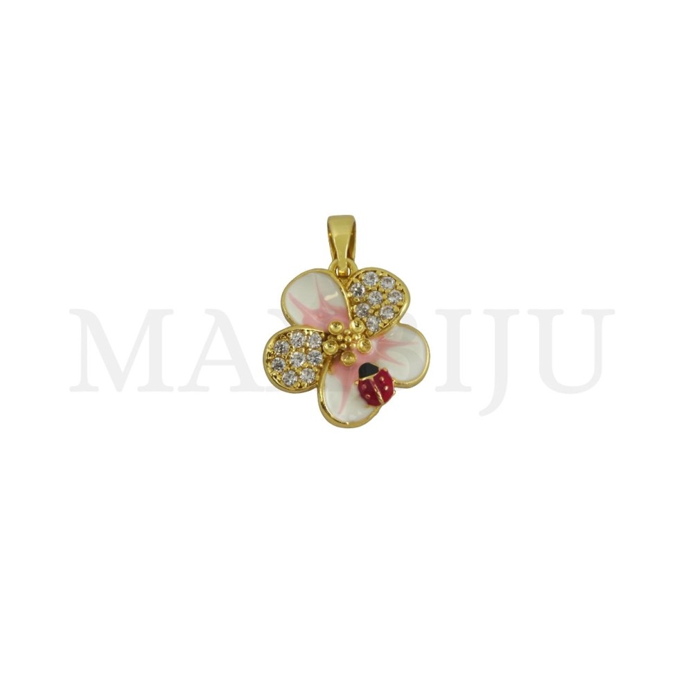 Rhodium-Plated Pendant – 15x16mm.