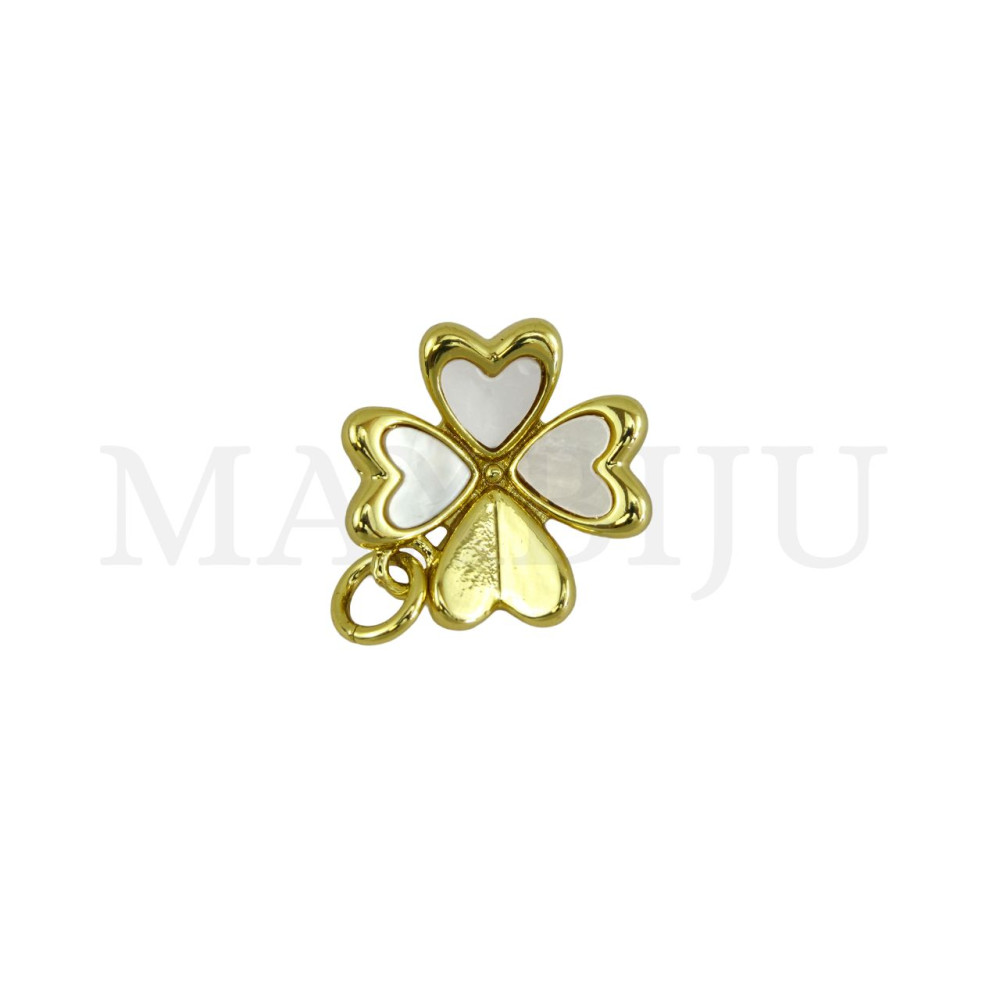 Rhodium-Plated Pendant, 14x14mm.
