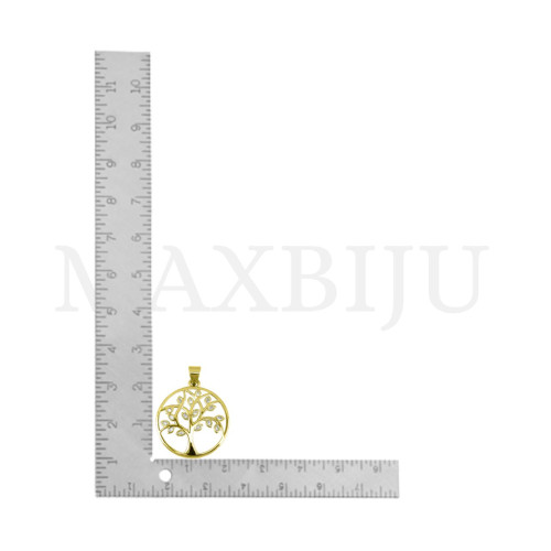 Rhodium-Plated Pendant, 21mm.