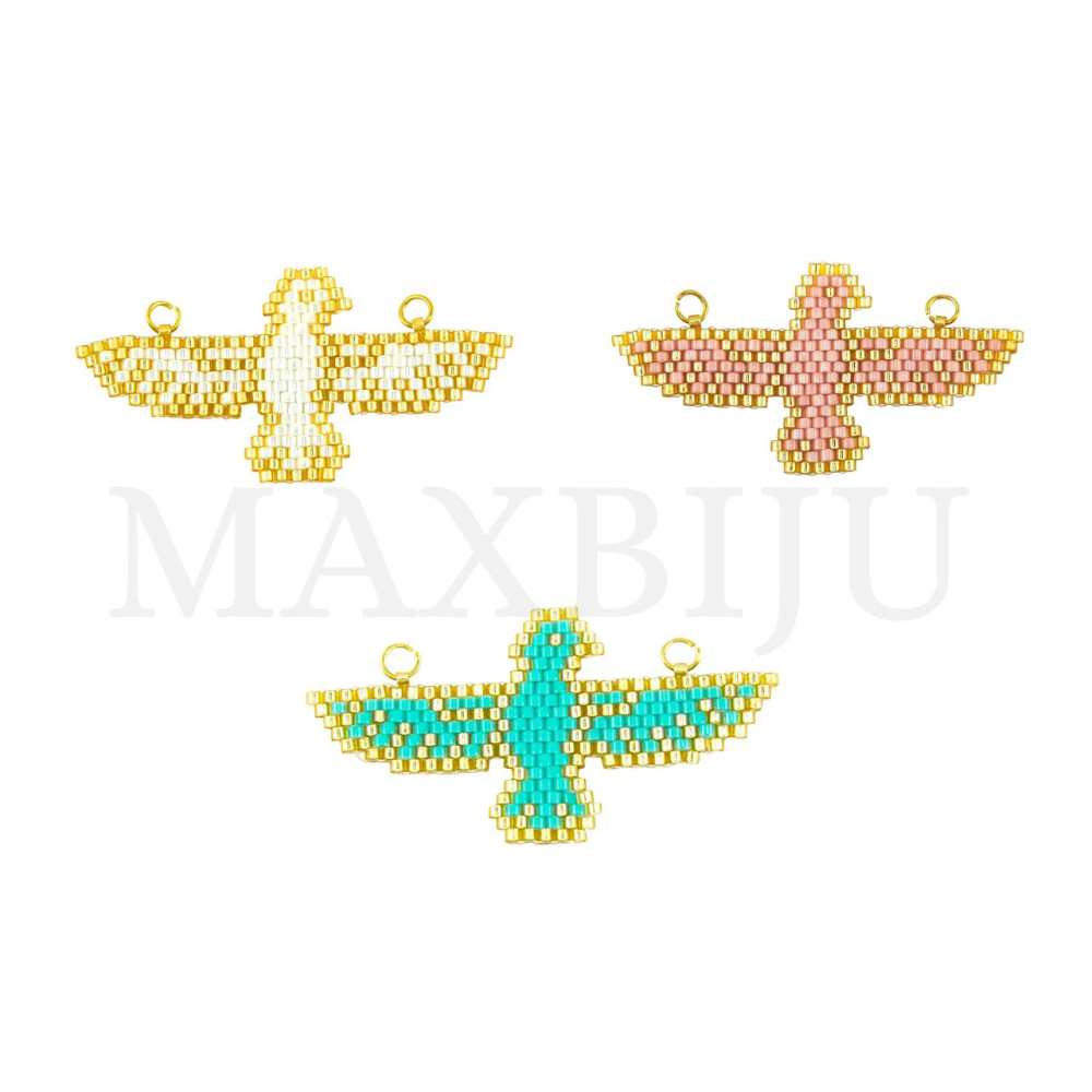 Miyuki Pendant – Bird 50x25mm.