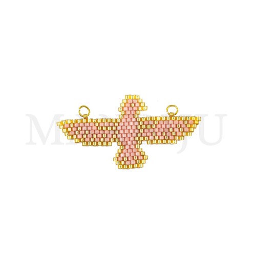 Miyuki Pendant – Bird 50x25mm.
