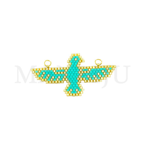 Miyuki Pendant – Bird 50x25mm.