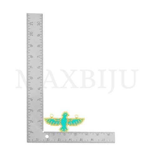 Miyuki Pendant – Bird 50x25mm.
