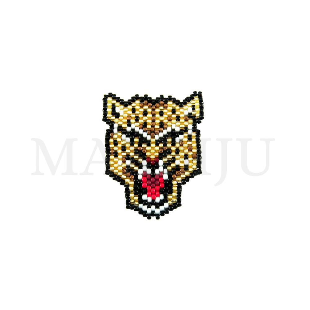 Miyuki Pendant - Tiger 28x35mm.