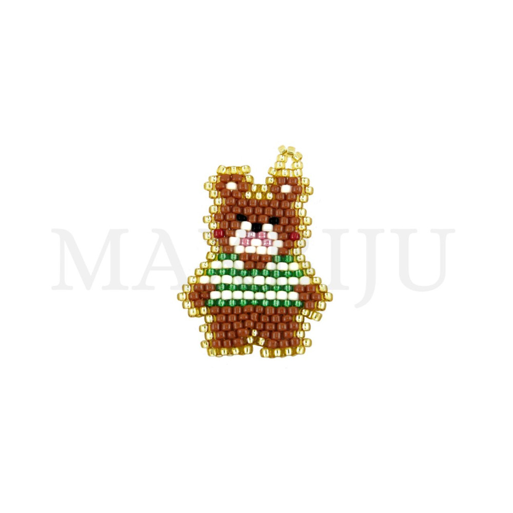 Miyuki Pendant – Bear 22x31mm.