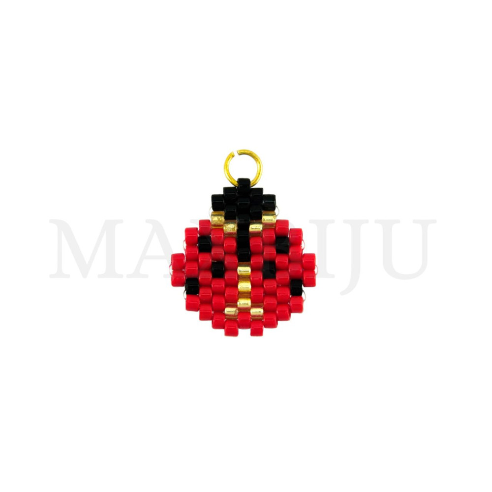 Miyuki Pendant – Ladybird 15x17mm.