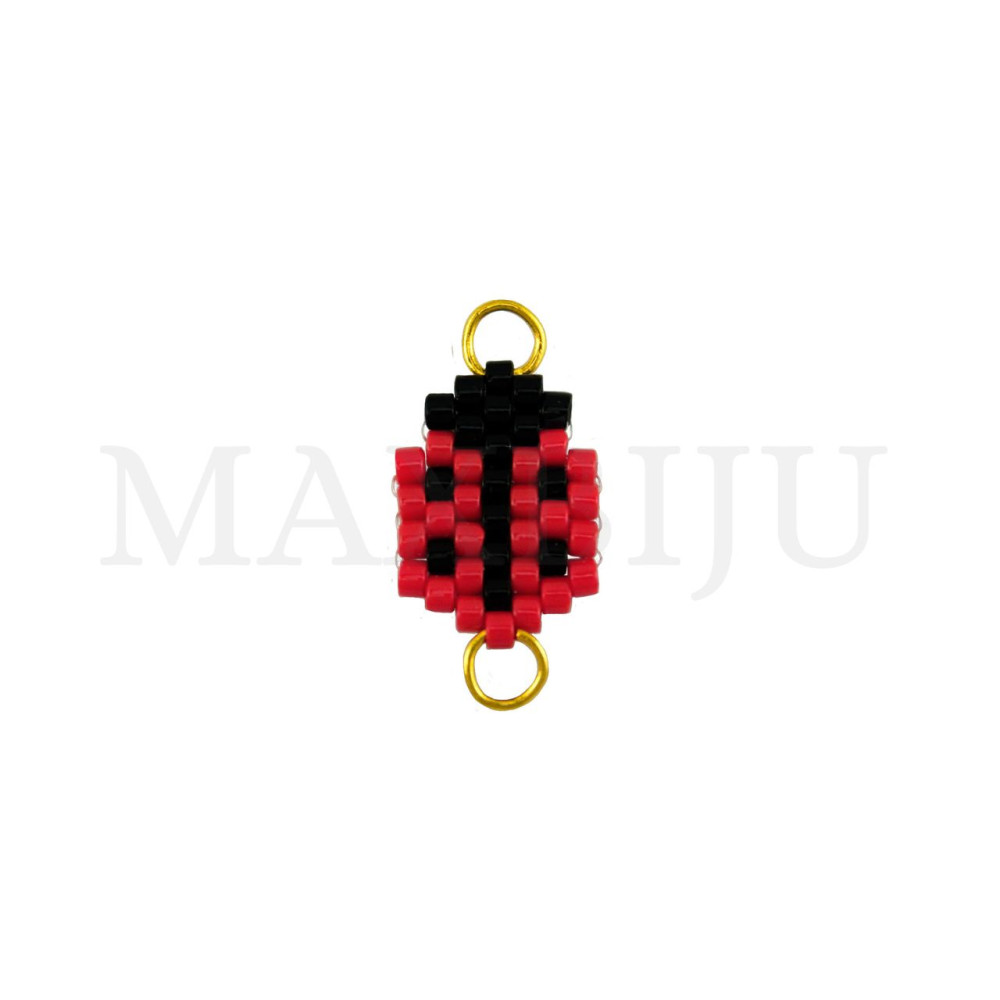 Miyuki Pendant – Ladybird 19x10mm.