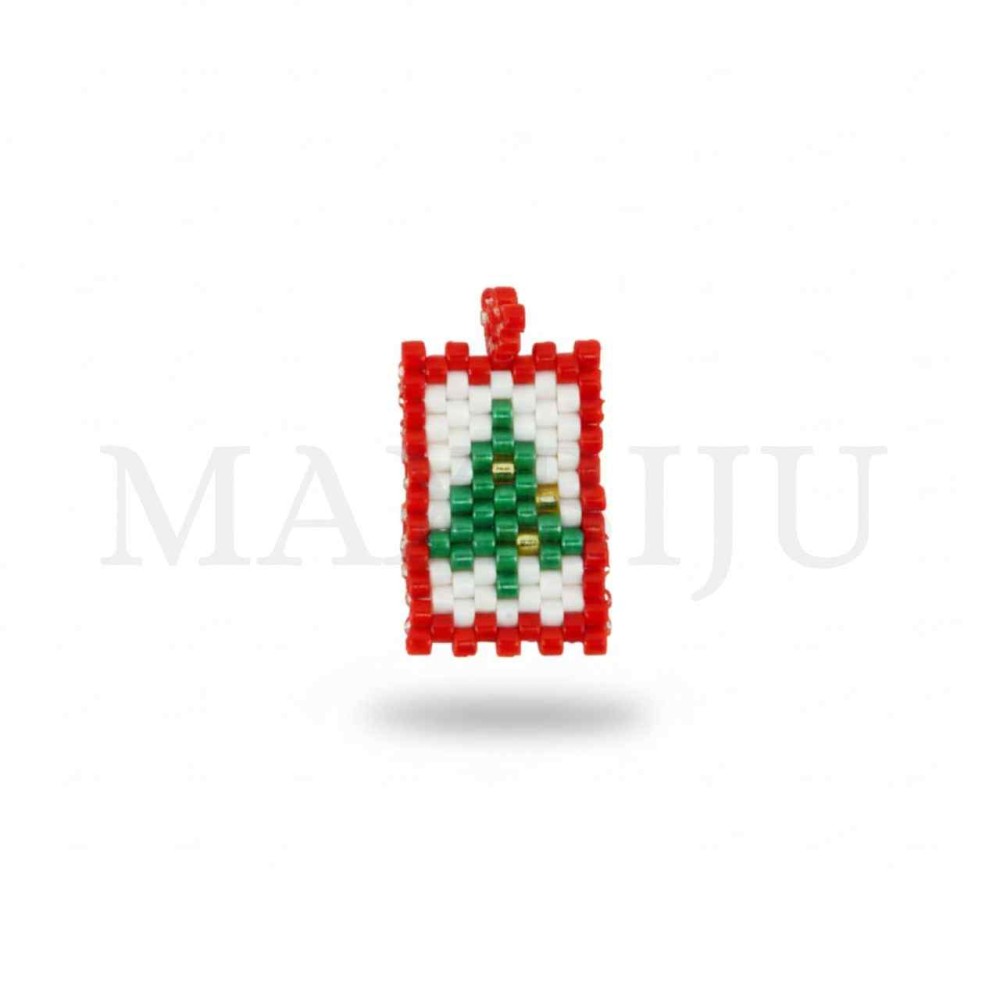Christmas Tree Miyuki Pendant 13x24mm