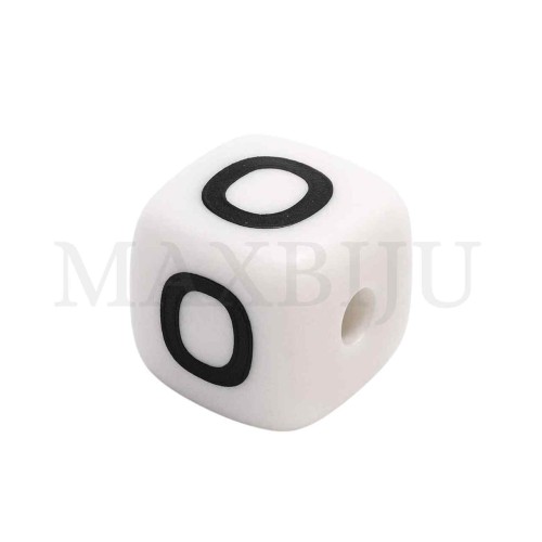 Square Letter Silicone Beads 10x10mm