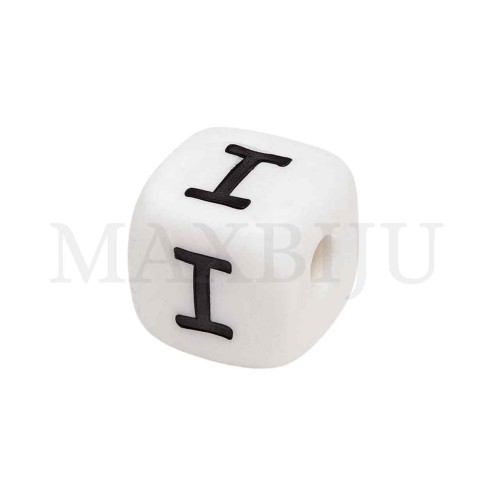 Square Letter Silicone Beads 10x10mm