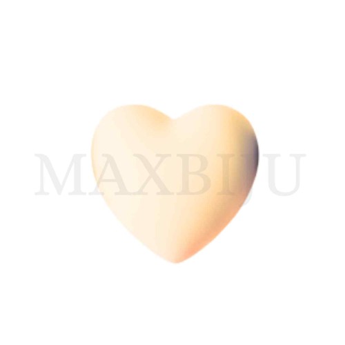 Silicone Beads Heart 21x17mm