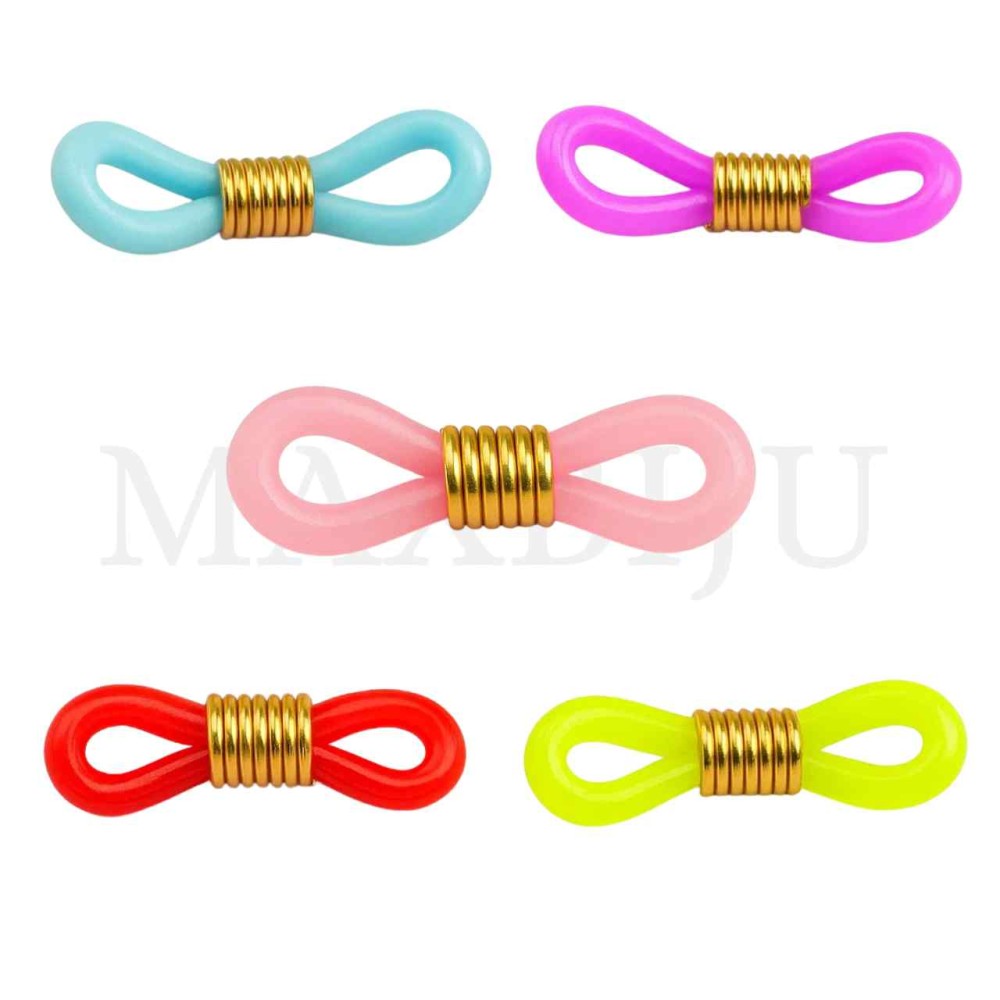 Steel Eyeglass Chains Ends Adjustable Rubber