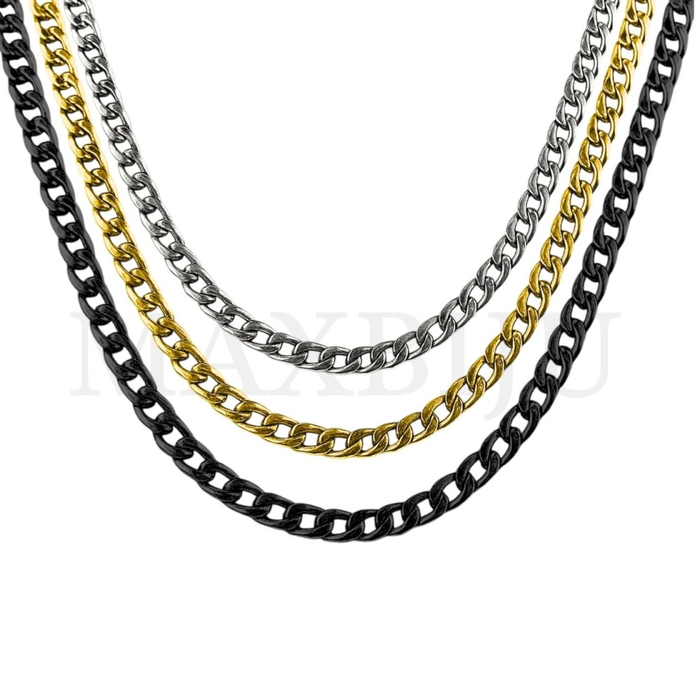 1.2mm NK 1:1 Steel Figaro Links Chain (60mm)