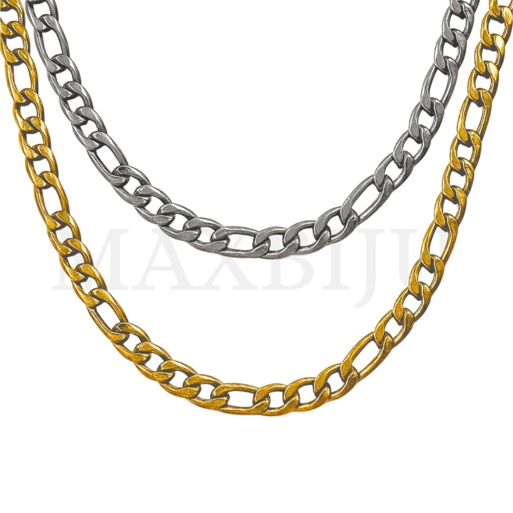 1.6mm NK 1:1 Steel Figaro Links Chain (80mm)