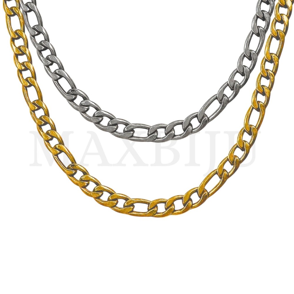 2.3mm NK 3:1 Steel Figaro Links Chain (60mm)