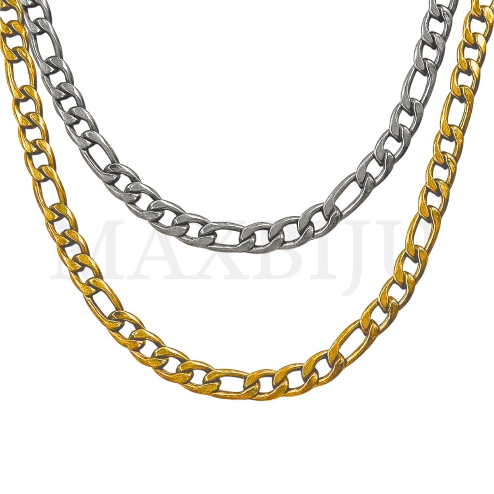 2.3mm NK 1:1 Steel Figaro Links Chain (60mm)