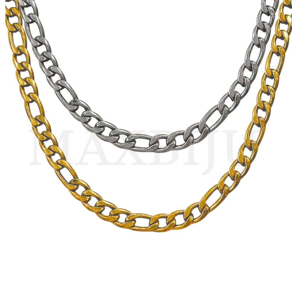 3.0mm NK 1:1 Steel Figaro Links Chain (60mm)