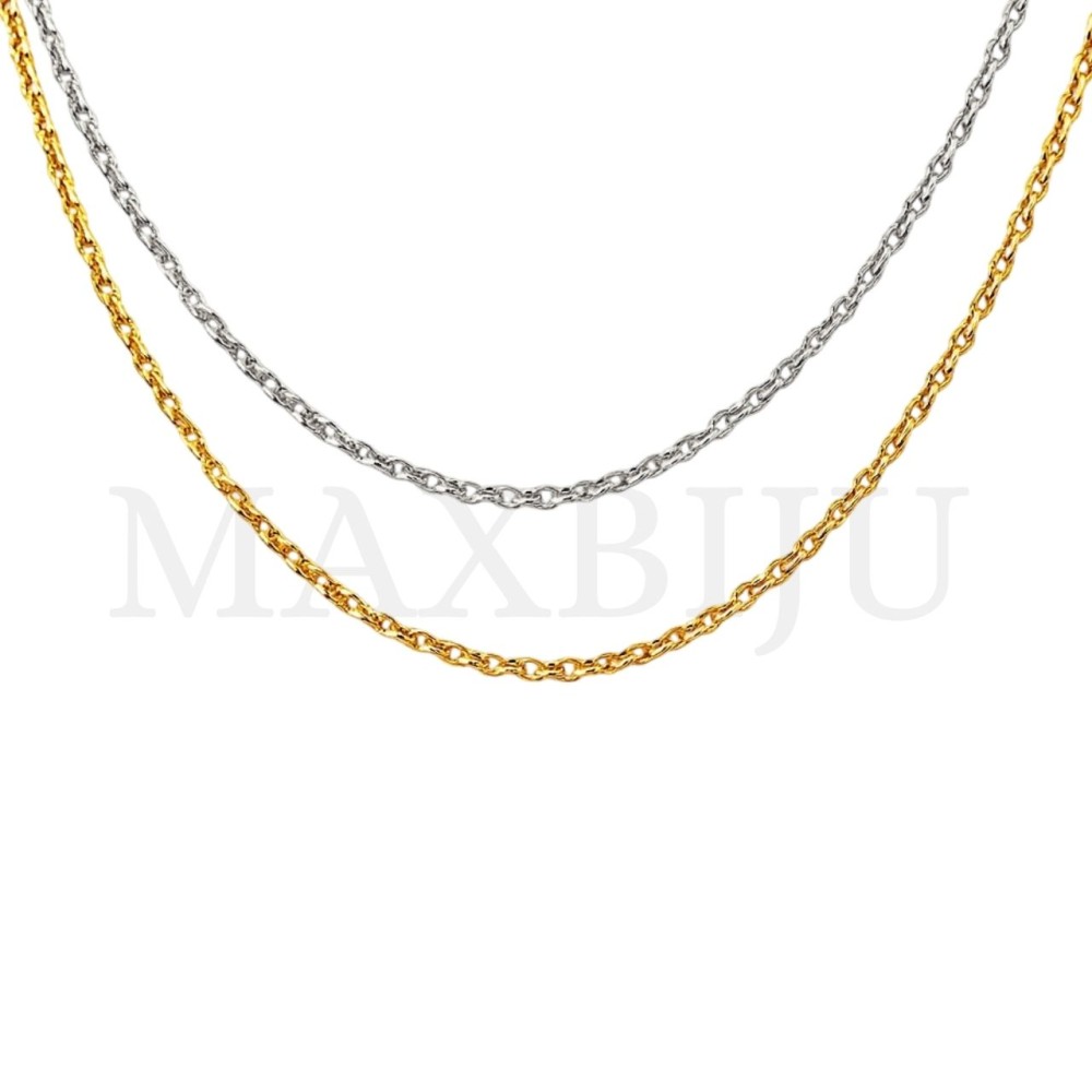 0.6mm Steel Oval Links Chain (45mm) - 12 pieces