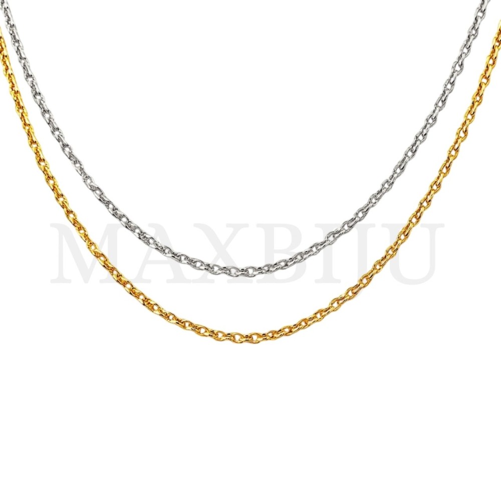 0.8mm Steel Oval Links Chain (45mm) - 12 pieces