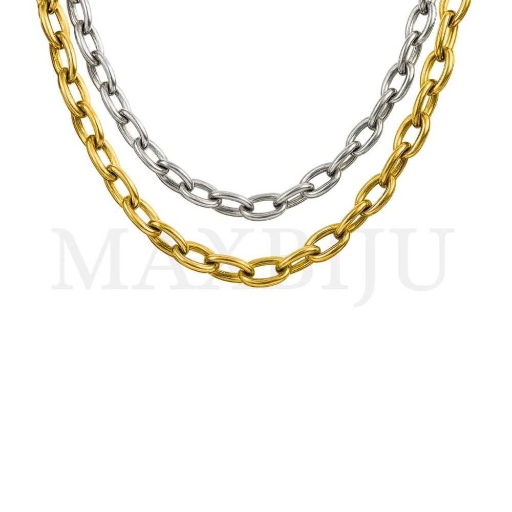 1.0mm Steel Oval Links Chain (45mm) - 12 pieces