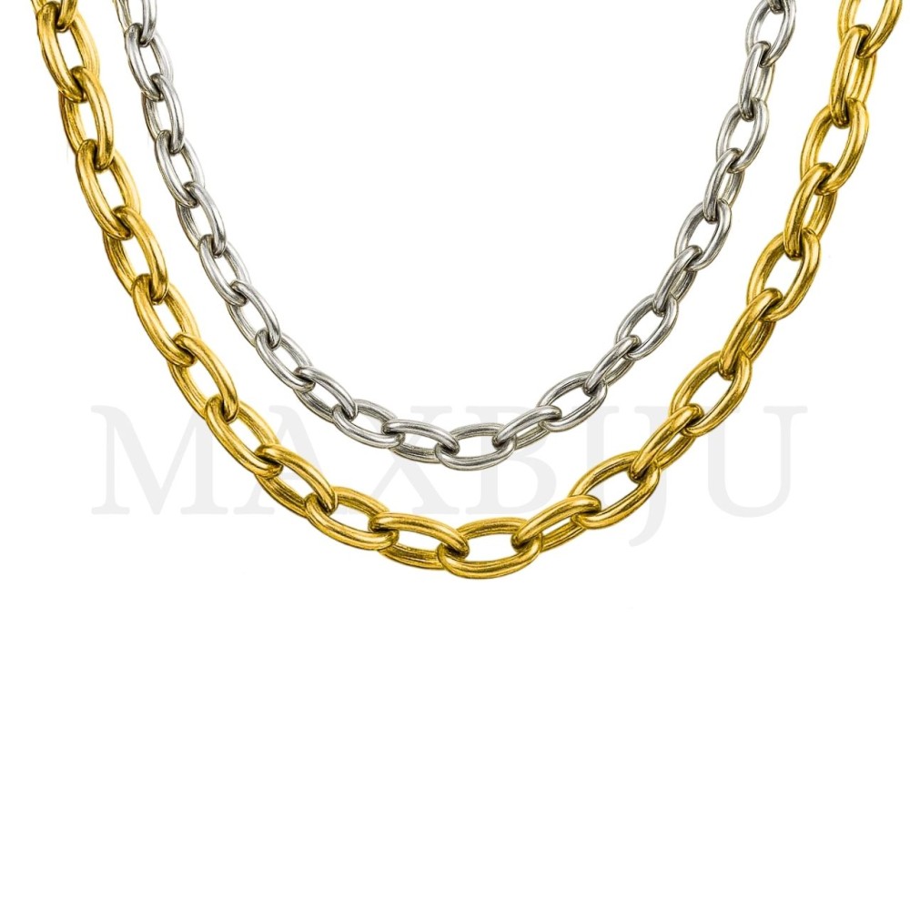 1.2mm Steel Oval Links Chain (45mm) - 12 pieces