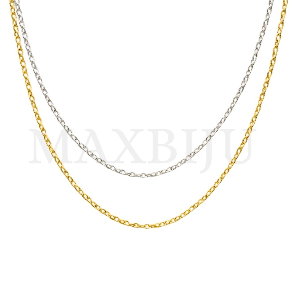 0.6mm Steel Cable Chain (45mm) - 12 pieces