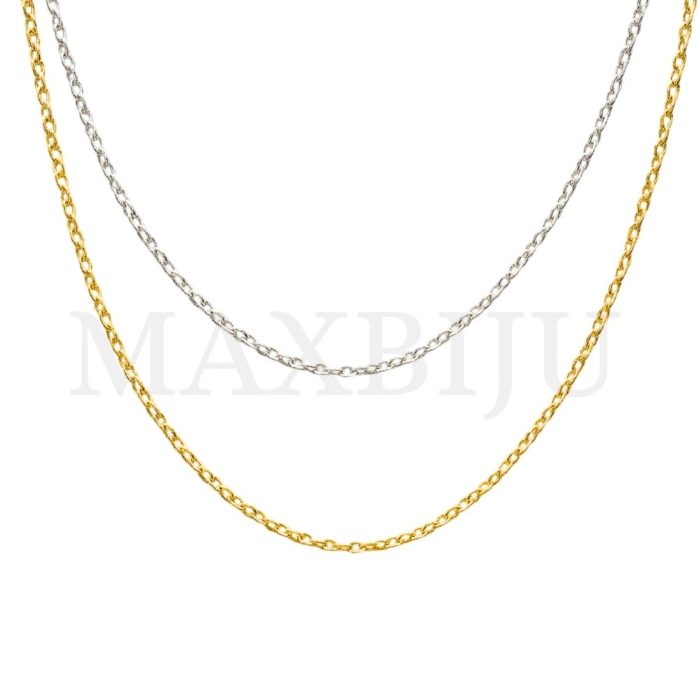 0.8mm Steel Cable Chain (45mm) - 12 pieces