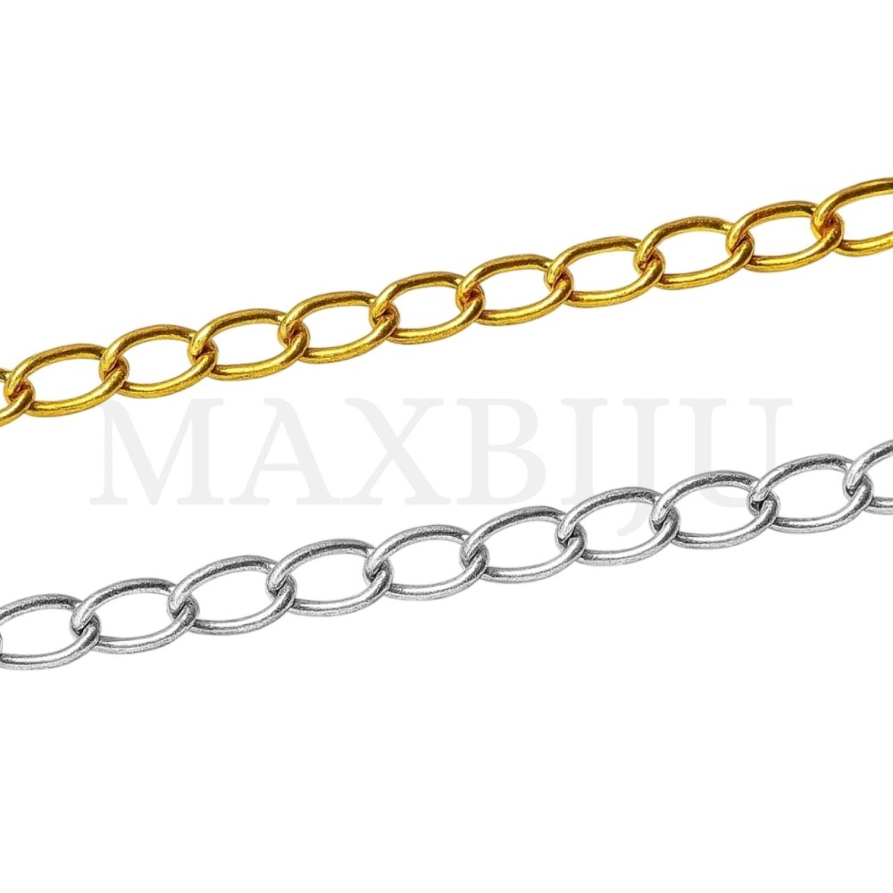 0.6mm Steel Flat Oval Plate Links Chain - Coil