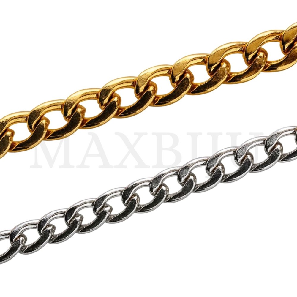 1.0mm NK 1:1 Steel Figaro Links Chain - Coil