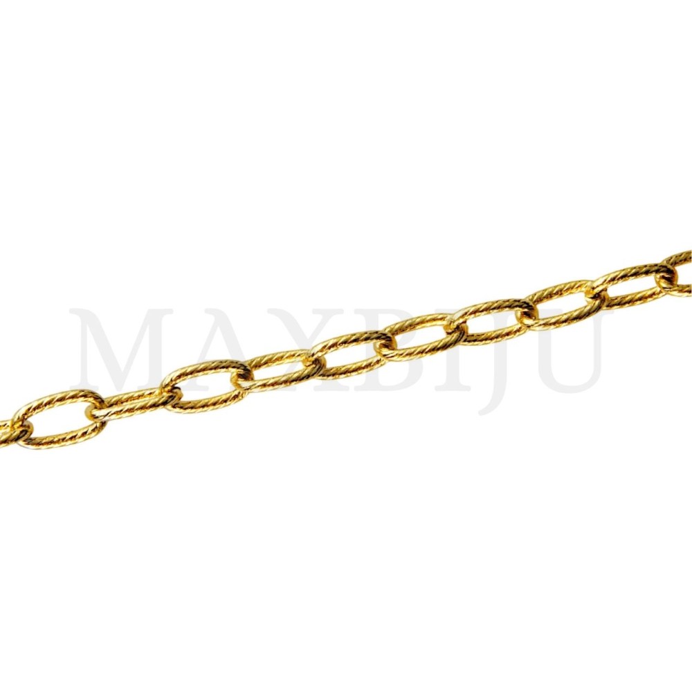 1.2mm Stainless Steel Textured Cable O Shape Chain - Coil