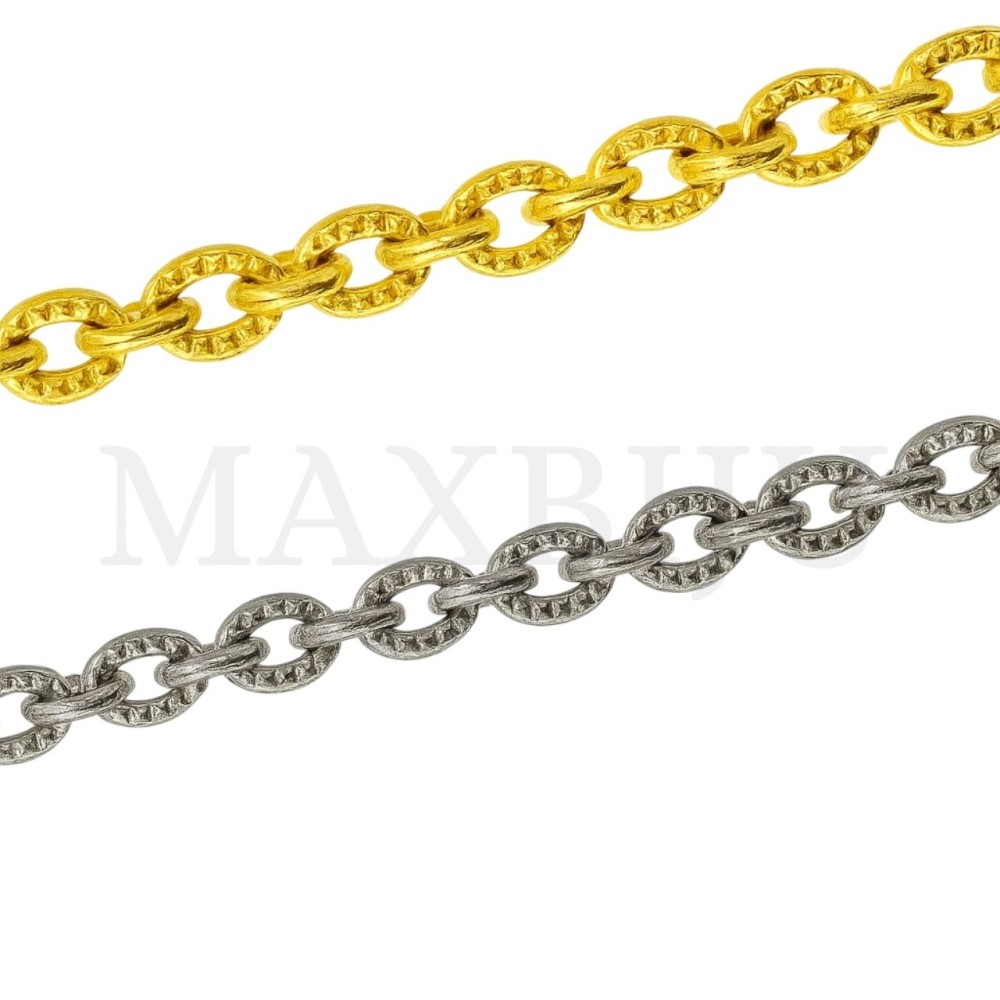 0.8mm Steel Crimped Oval Links Chain - Coil
