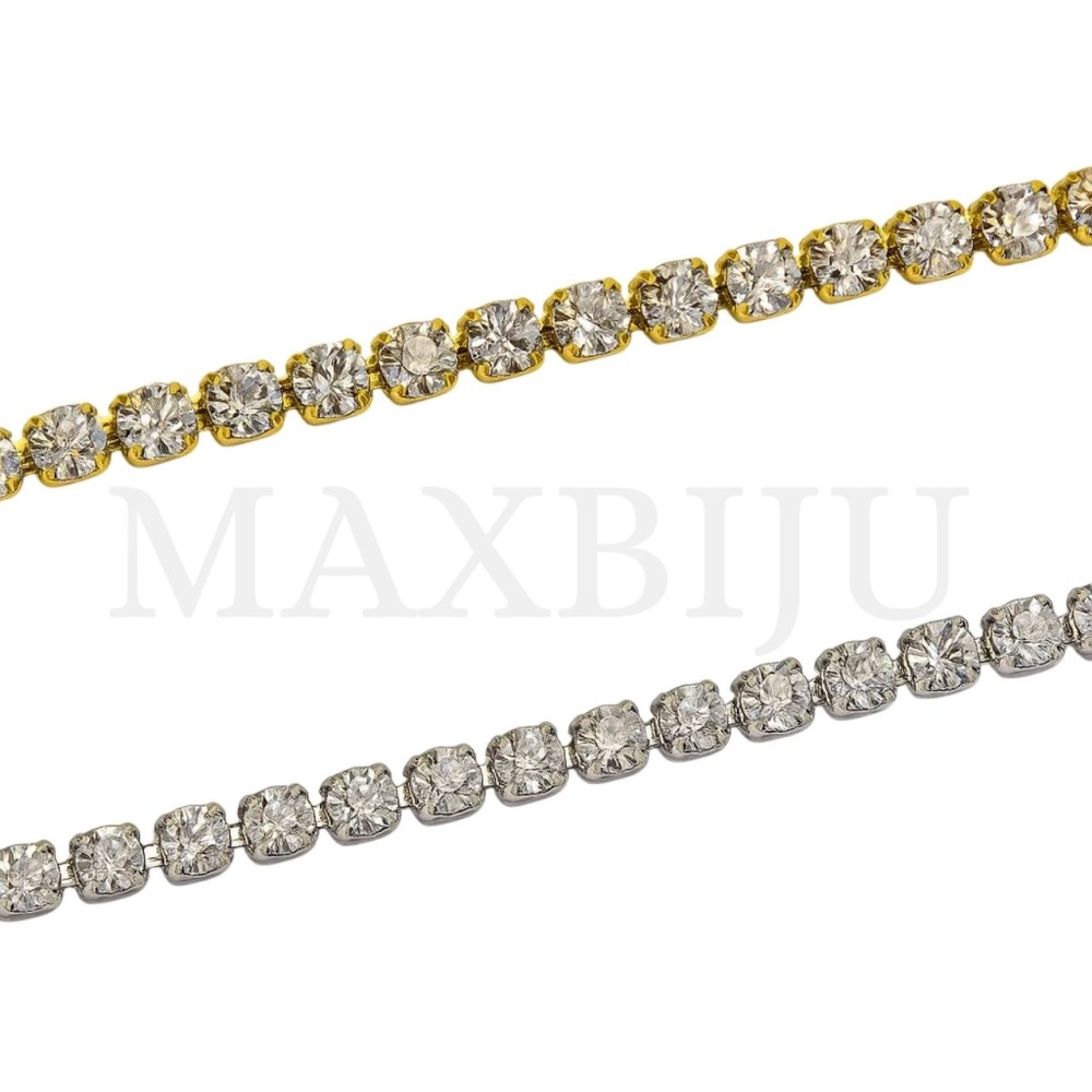 2.5mm Stainless Steel CZ Tennis Chain - Coil