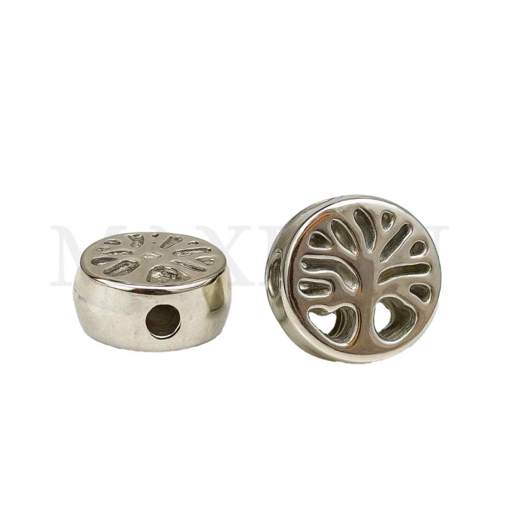 Stainless Steel Tree of Live Bead with Pattern