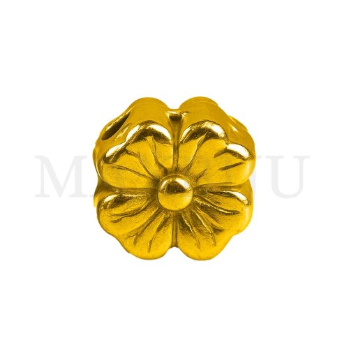 Stainless Steel Flower Bead with Pattern