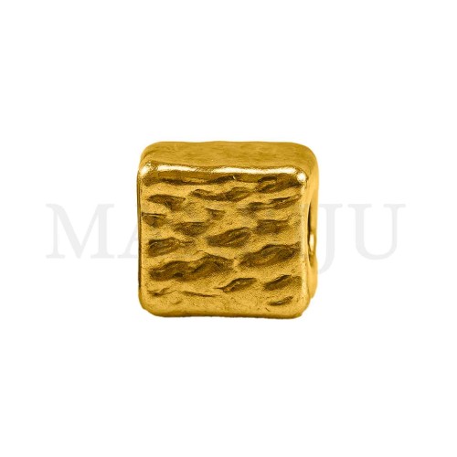 Stainless Steel Square Bead with Pattern
