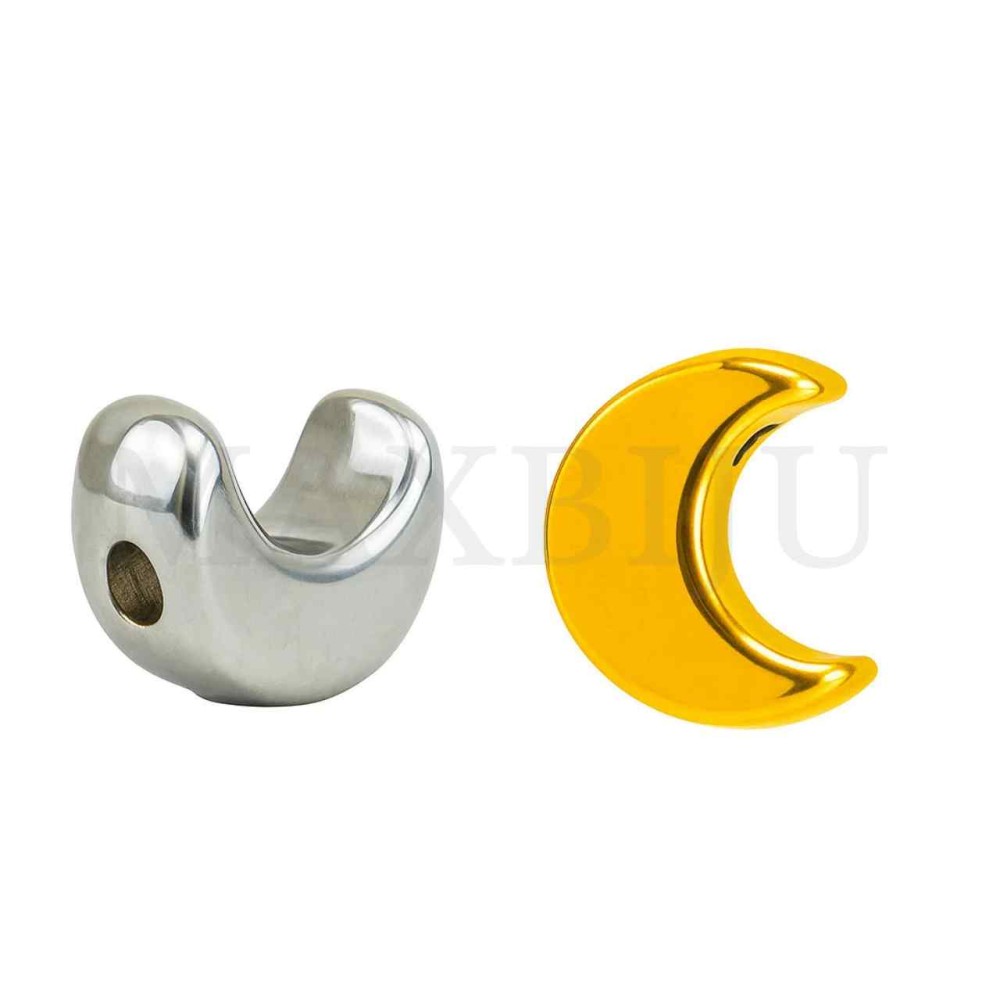 Stainless Steel Moon Bead