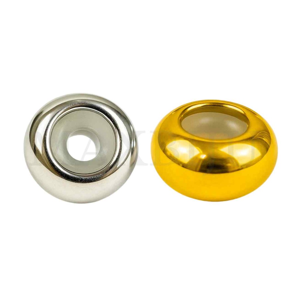 Stainless Steel Round Beads 6mm with Rubber