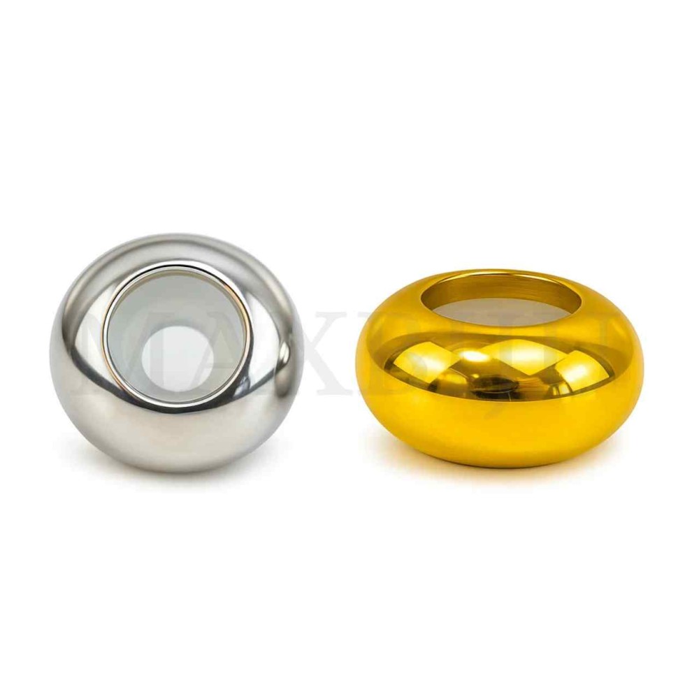 Stainless Steel Round Beads 8mm with Rubber