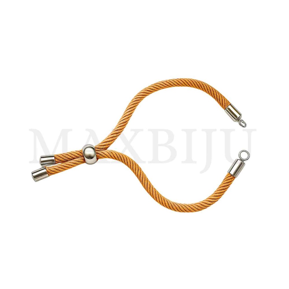 Steel Semi-Ready Adjustable Bracelet - Camel