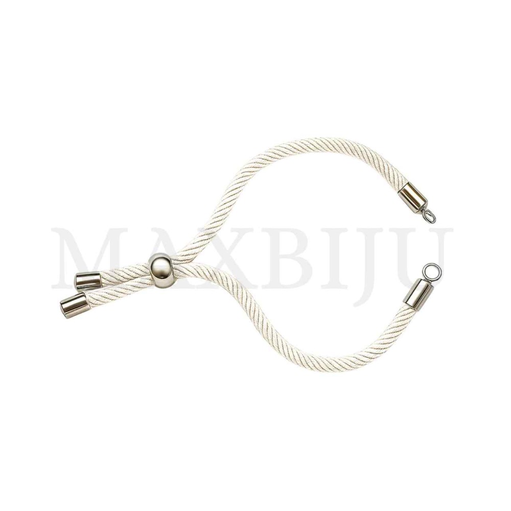 Steel Semi-Ready Adjustable Bracelet - Beige
