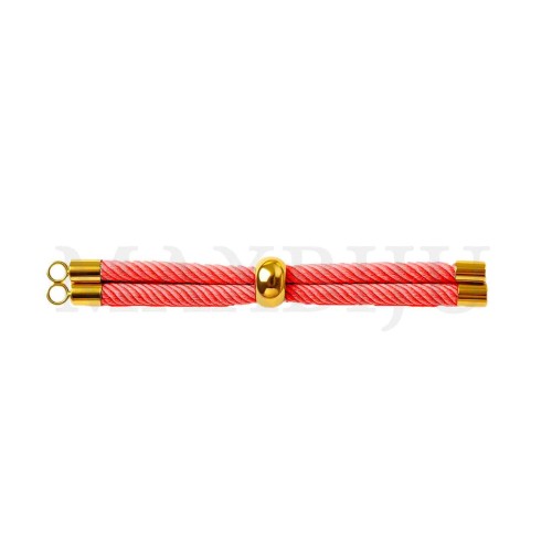 Steel Semi-Ready Adjustable Bracelet - Red