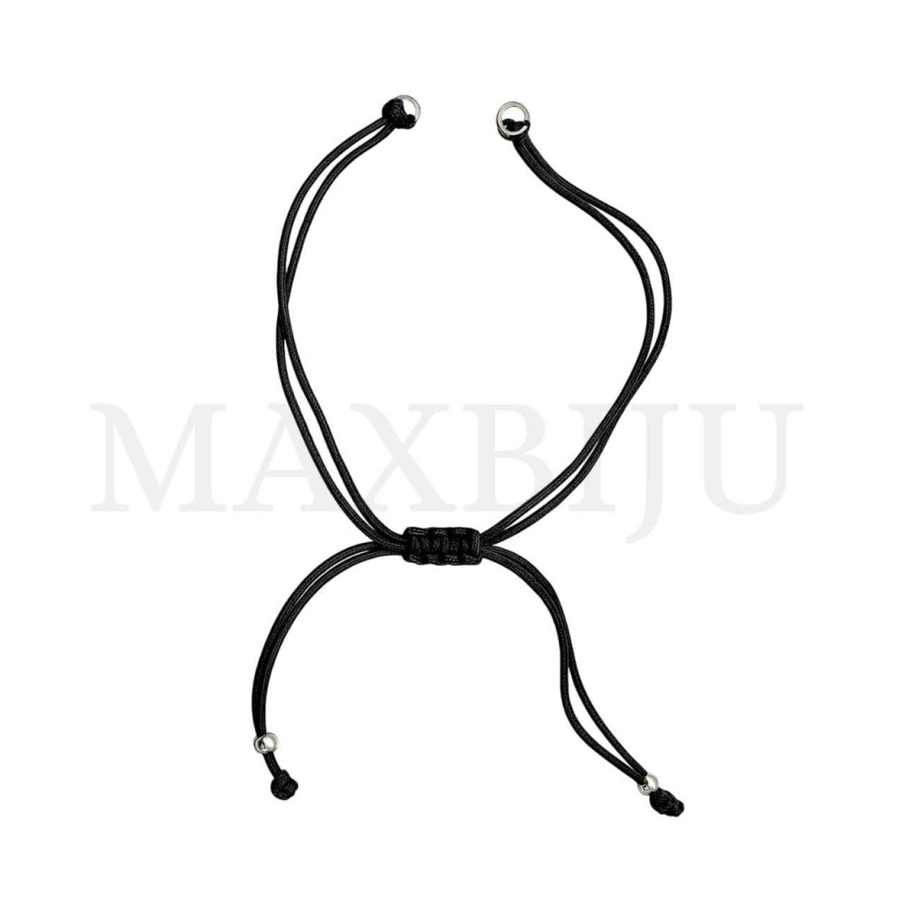 Steel Semi-Ready Adjustable Bracelet - Black