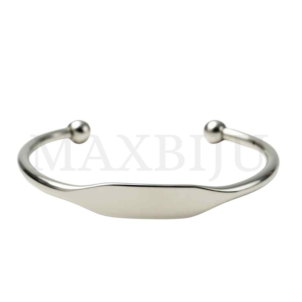 Steel Bracelet with Beads