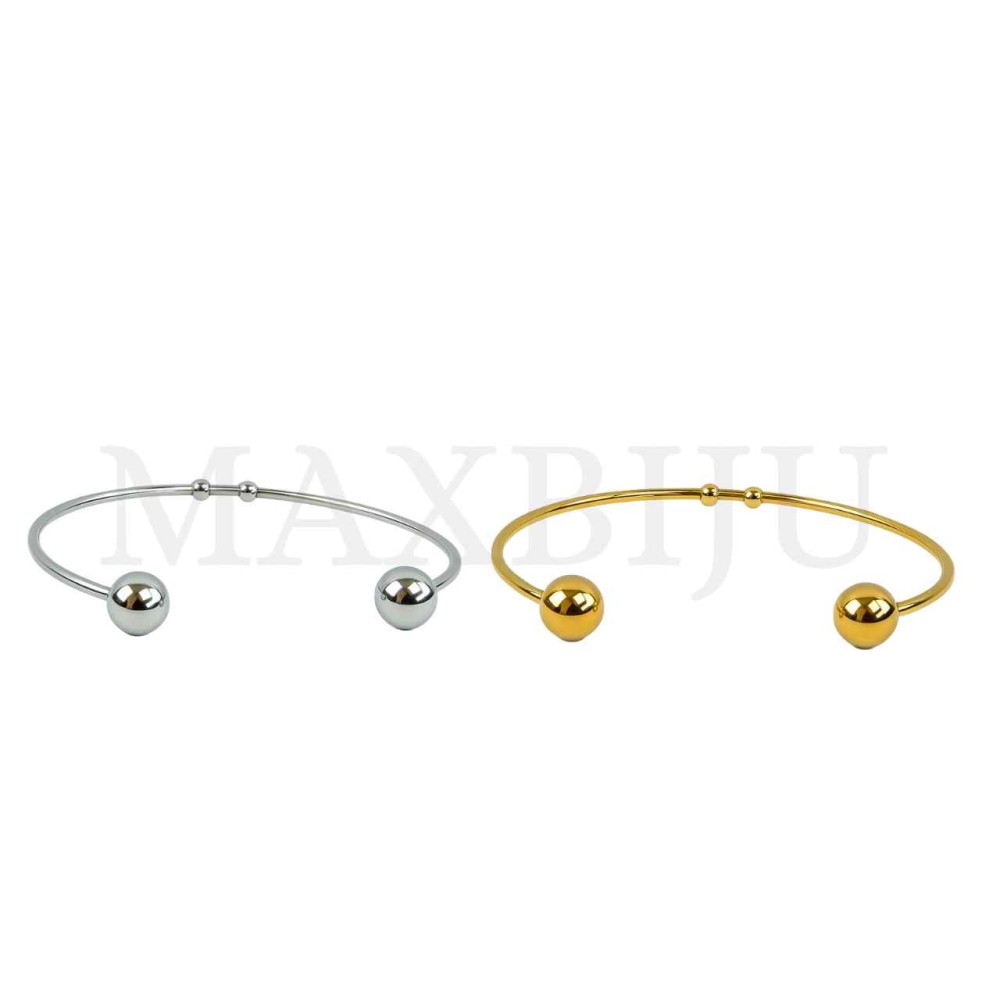 Steel Semi-Ready Bracelet with Beads