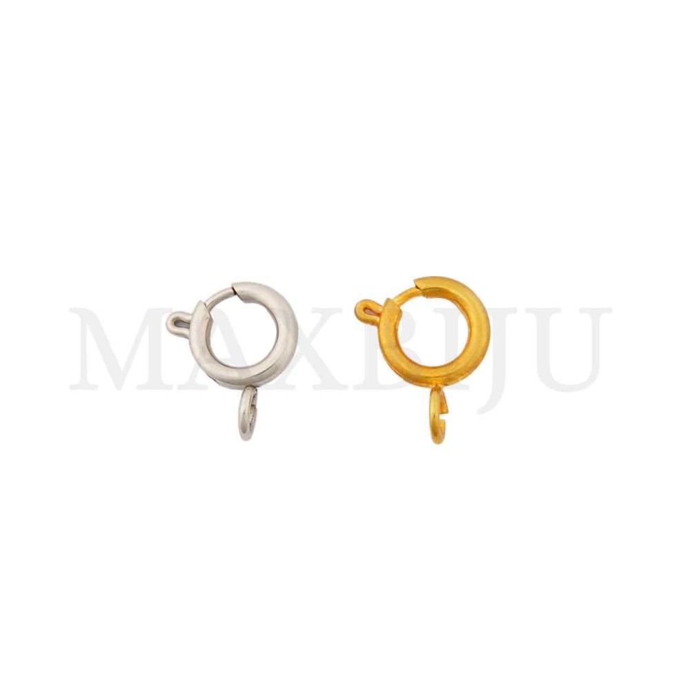 Steel Spring Clasp with Open Ring 8mm