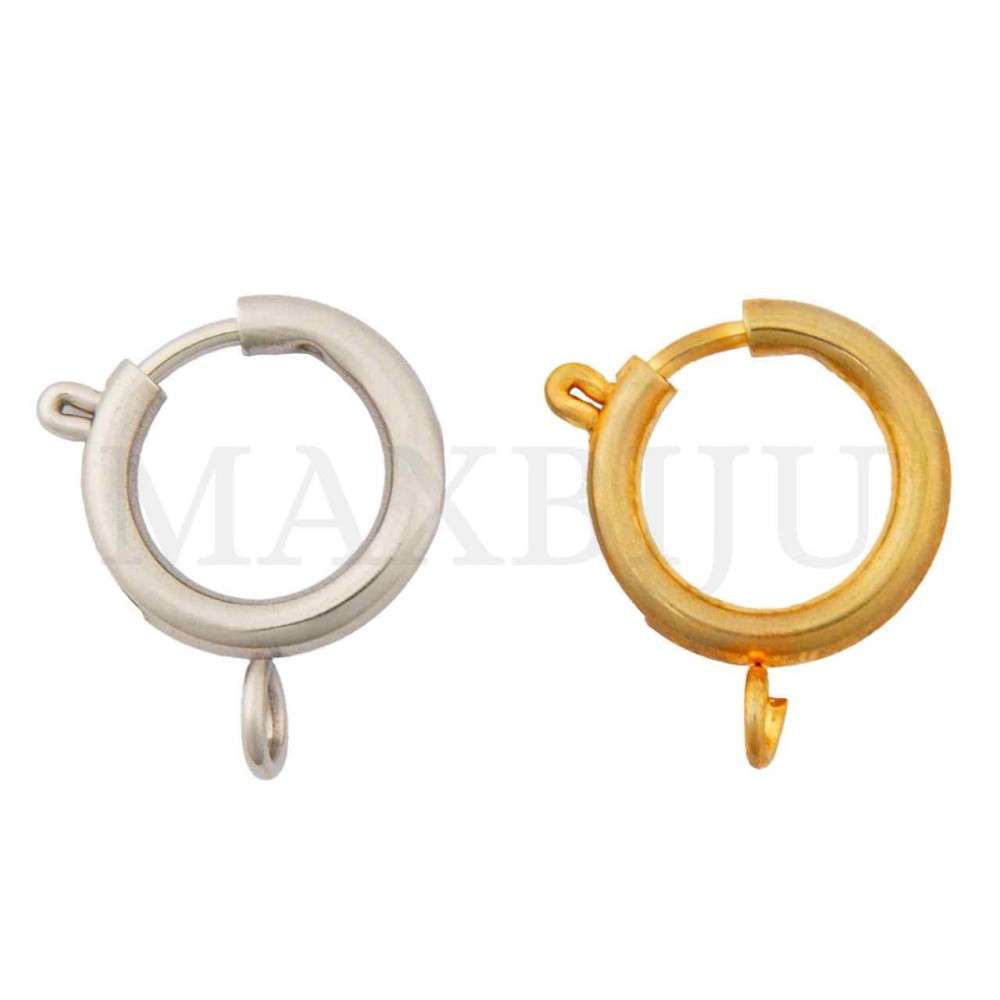 Steel Spring Clasp with Open Ring 18mm