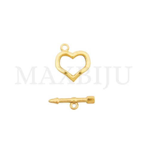Steel T Heart Clasp 18x15mm