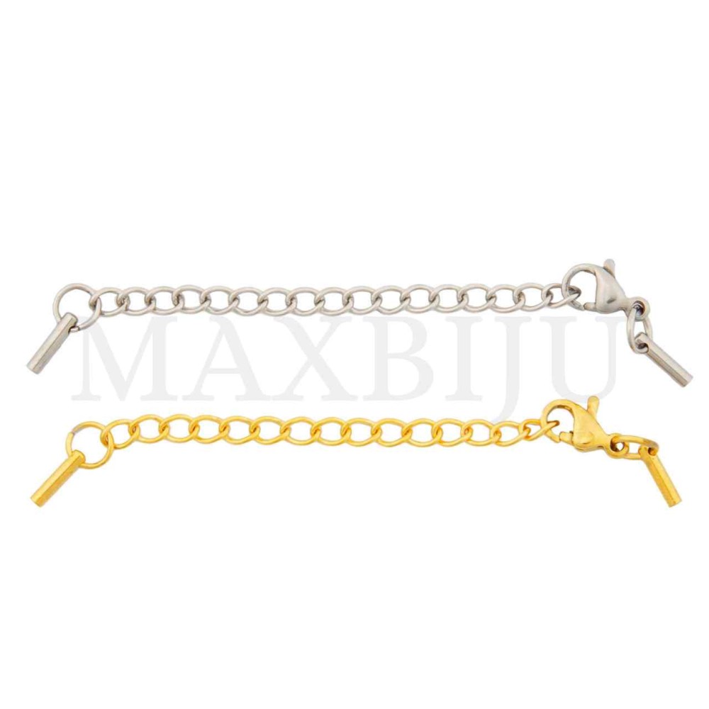 Steel Lobster Clasps with End Caps 1mm Cord