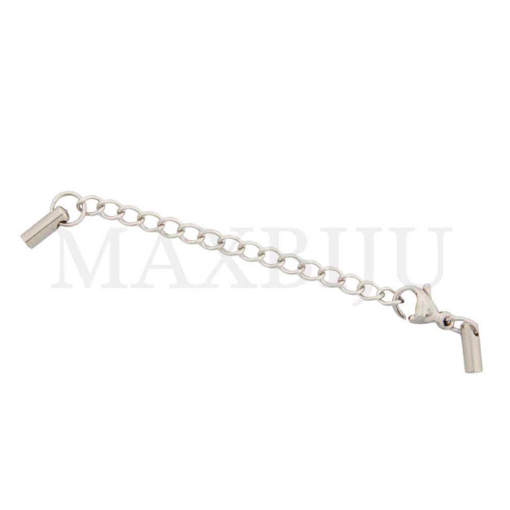 Steel Lobster Clasps with End Caps 2mm Cord