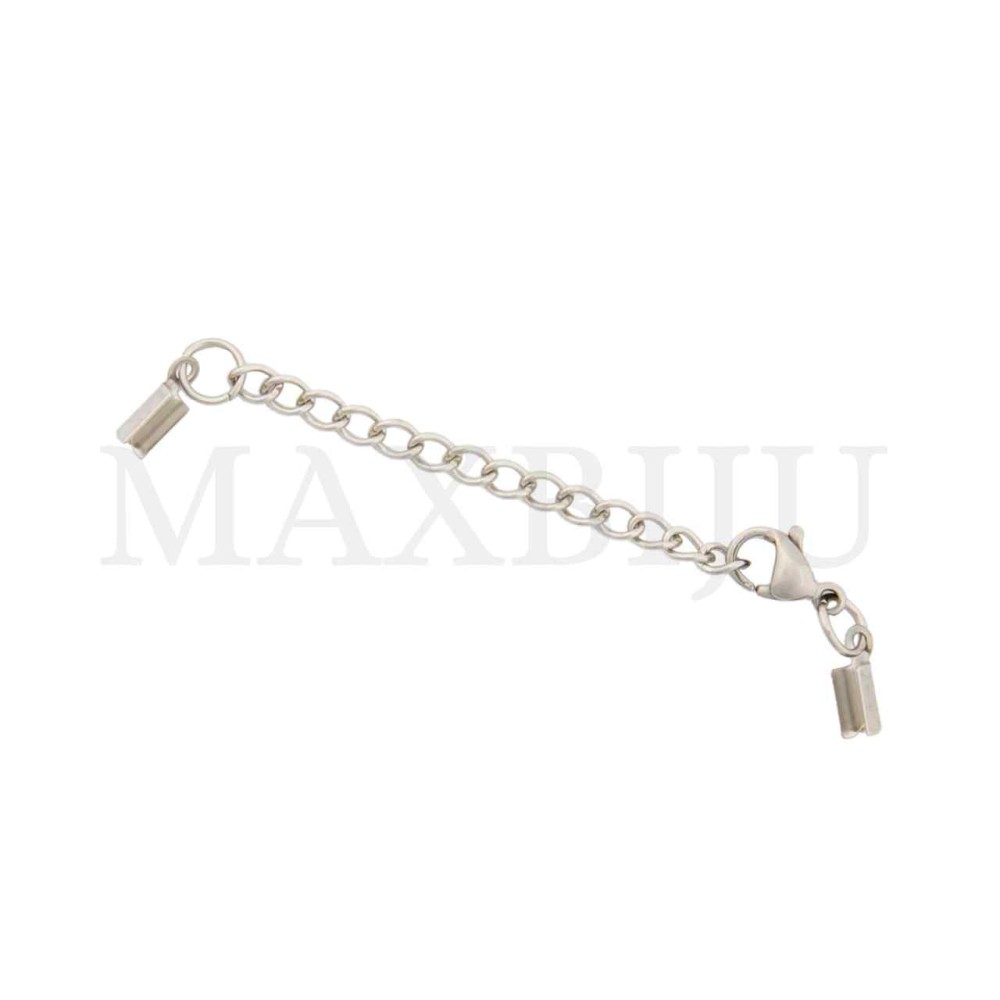 Steel Lobster Clasps with Crimp Ends for 2mm Cord